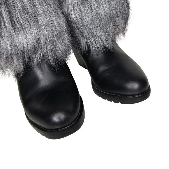 SOREL "Park City" Waterproof Black Leather Faux Fur Wedge Boots | US 8.5 | $300 - Picture 4 of 9